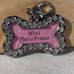 2 for $5 Pink and Silver Dog Bone Mini Photo Frame